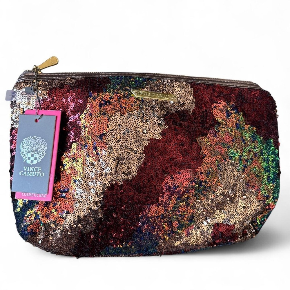 Vince Camuto multicolored sequin clutch purse NWT